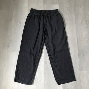 KARDO HERRINGBONE GRAY PLEATED FRONT BELTED CASUAL BOGGY PANTS MENS XL